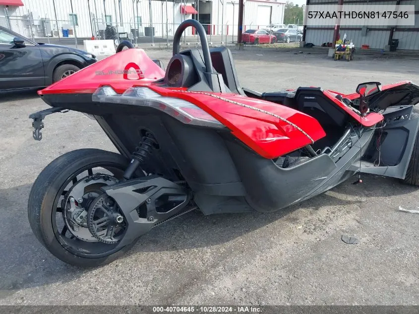 2022 Polaris Slingshot S With Technology Package VIN: 57XAATHD6N8147546 Lot: 40704645