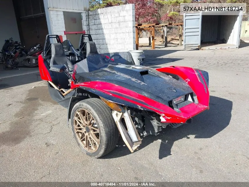 2022 Polaris Slingshot Signature Le VIN: 57XAALHD1N8148734 Lot: 40718484