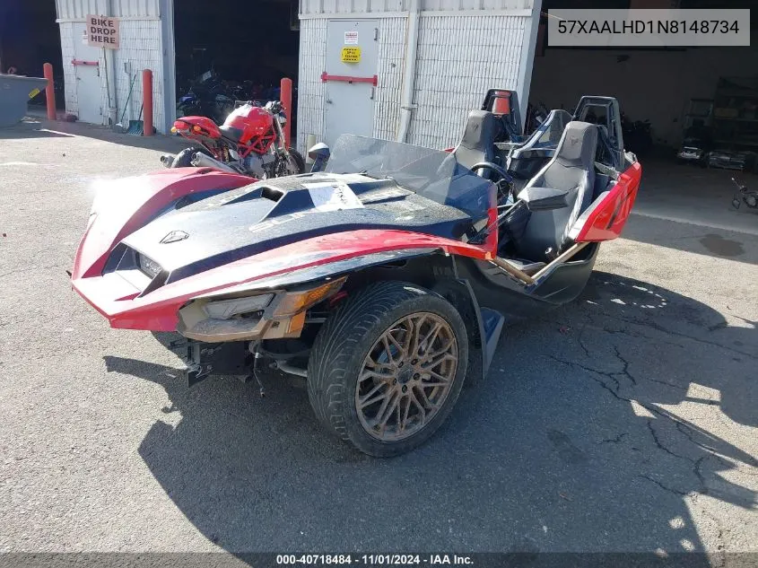 2022 Polaris Slingshot Signature Le VIN: 57XAALHD1N8148734 Lot: 40718484