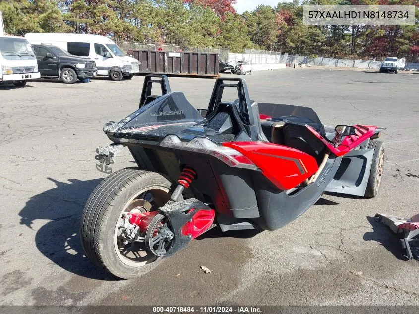 2022 Polaris Slingshot Signature Le VIN: 57XAALHD1N8148734 Lot: 40718484