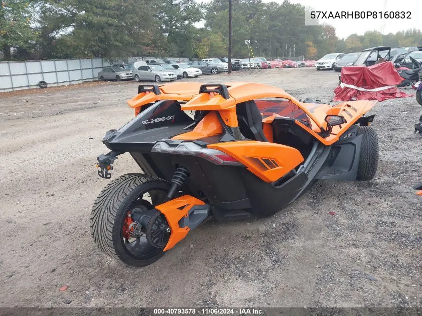 2023 Polaris Slingshot R VIN: 57XAARHB0P8160832 Lot: 40793578