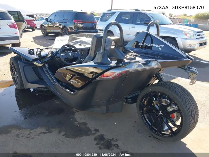 2023 Polaris Slingshot S With Technology Package VIN: 57XAATGDXP8158070 Lot: 40801239