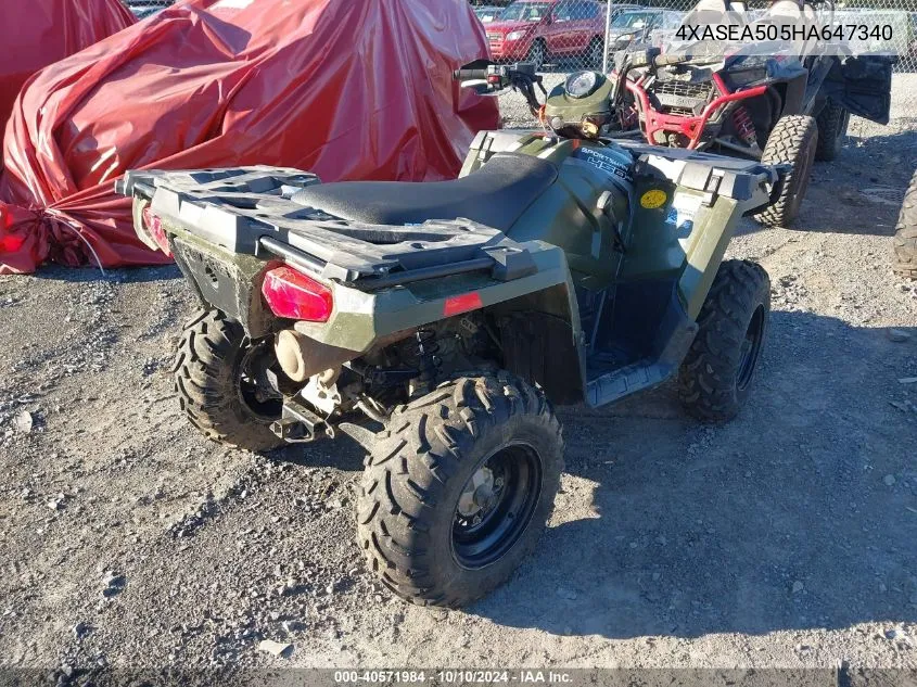 2017 Polaris Sportsman 450 H.o. VIN: 4XASEA505HA647340 Lot: 40571984