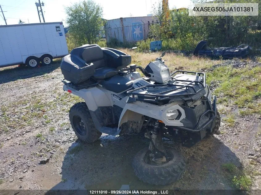 2018 Polaris Sportsman 450 H.o. Utility Edition VIN: 4XASEG506JA101381 Lot: 12111010