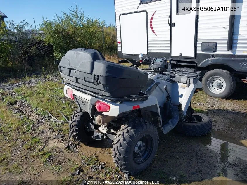 2018 Polaris Sportsman 450 H.o. Utility Edition VIN: 4XASEG506JA101381 Lot: 12111010