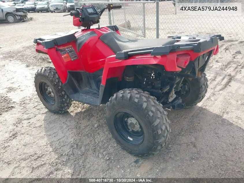 2018 Polaris Sportsman 570 VIN: 4XASEA579JA244948 Lot: 40716730