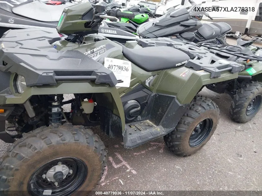 2020 Polaris Sportsman 570 VIN: 4XASEA57XLA278318 Lot: 40779036