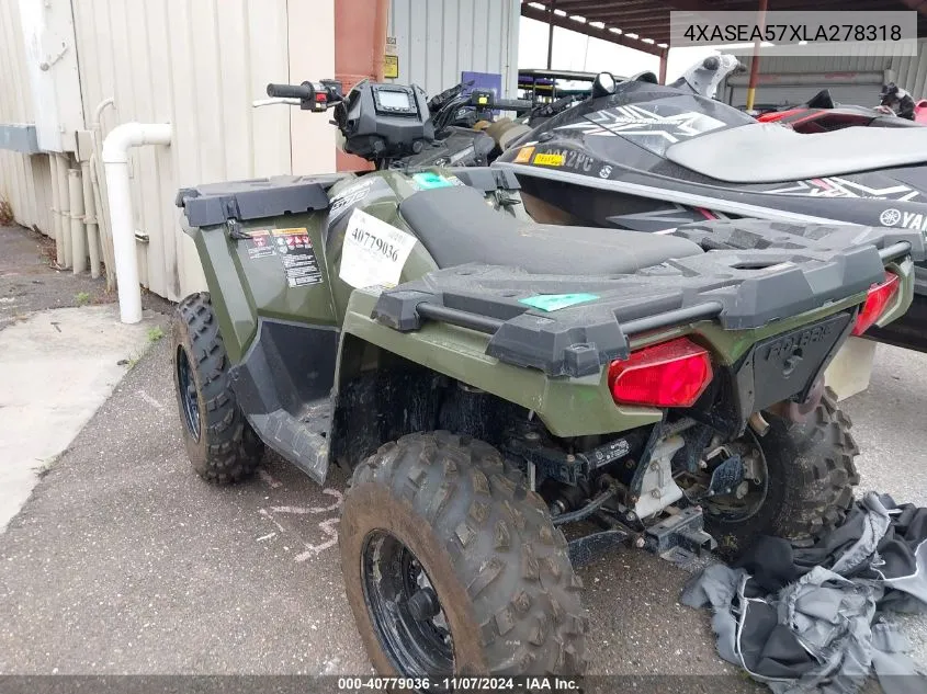 2020 Polaris Sportsman 570 VIN: 4XASEA57XLA278318 Lot: 40779036