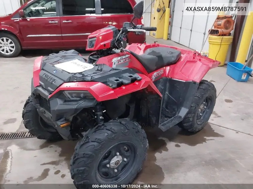 2021 Polaris Sportsman 850 VIN: 4XASXA859MB787591 Lot: 40606338