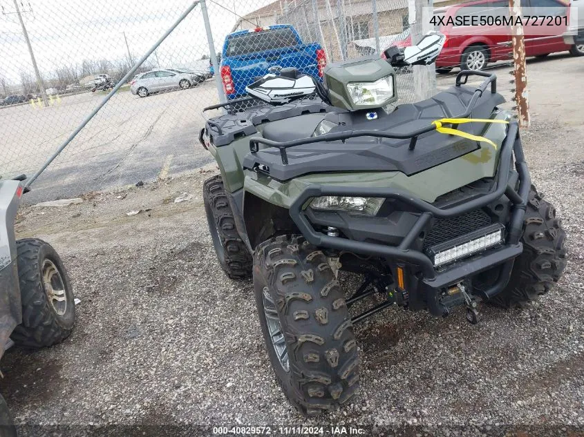 2021 Polaris Sportsman 450 H.o. Eps VIN: 4XASEE506MA727201 Lot: 40829572