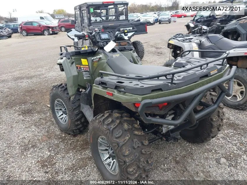 2021 Polaris Sportsman 450 H.o. Eps VIN: 4XASEE506MA727201 Lot: 40829572