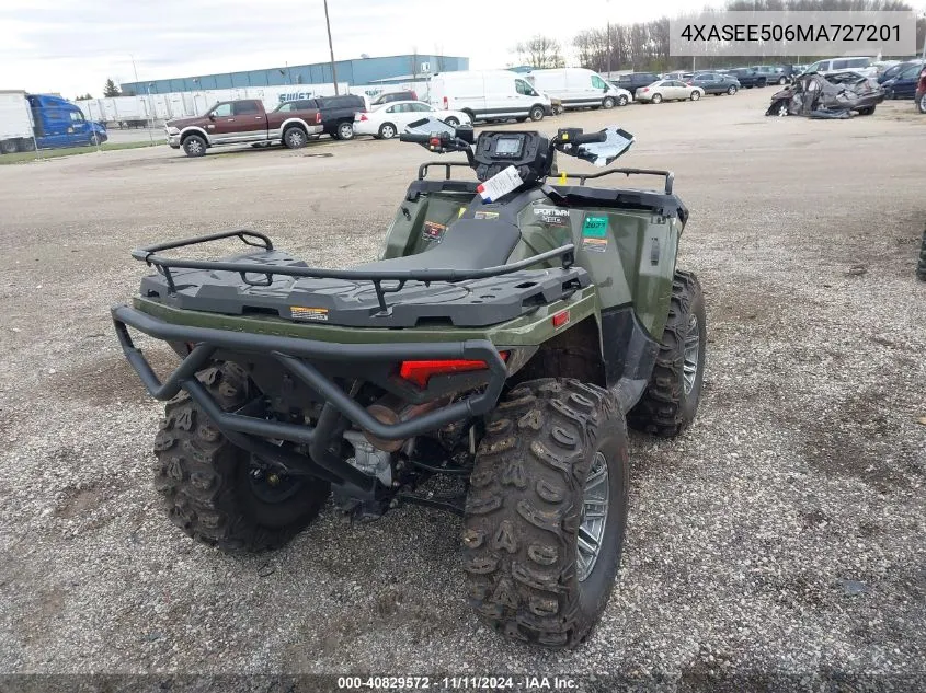 2021 Polaris Sportsman 450 H.o. Eps VIN: 4XASEE506MA727201 Lot: 40829572