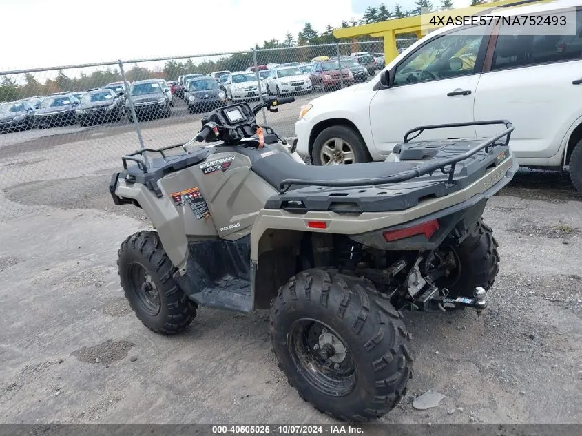 2022 Polaris Sportsman 570 Eps VIN: 4XASEE577NA752493 Lot: 40505025