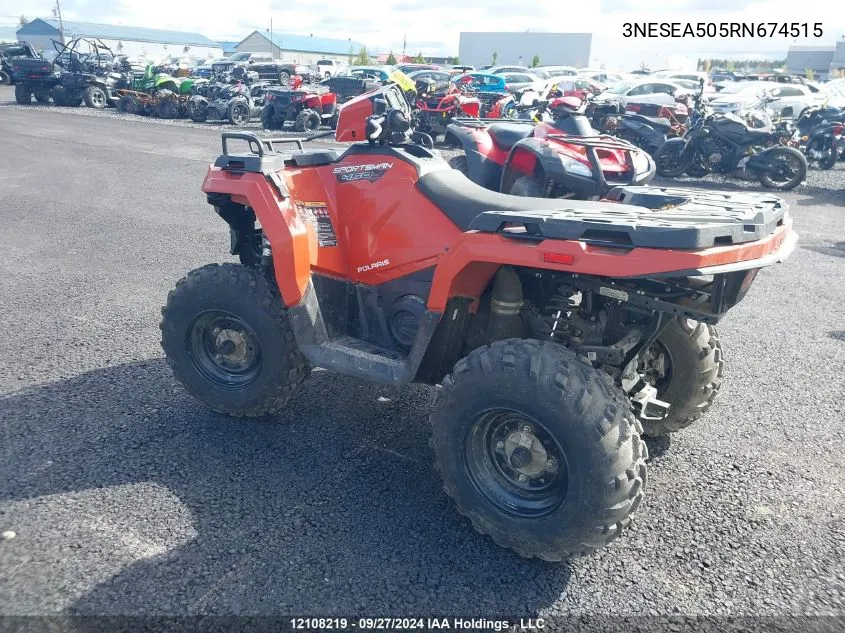 2024 Polaris Sportsman 450 VIN: 3NESEA505RN674515 Lot: 12108219