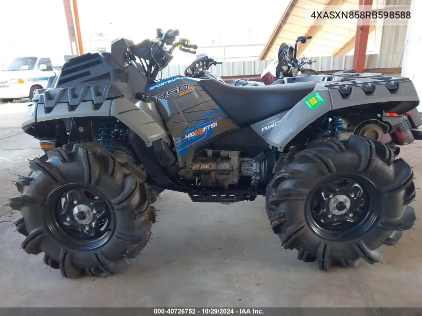 2024 Polaris Sportsman 850 High Lifter Edition VIN: 4XASXN858RB598588 Lot: 40726752