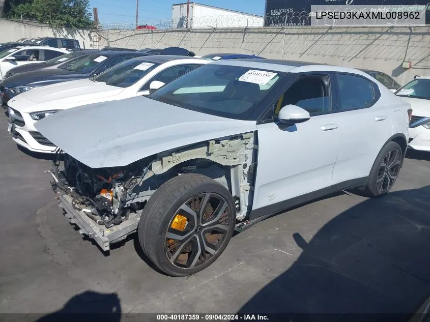 2021 Polestar 2 VIN: LPSED3KAXML008962 Lot: 40187359