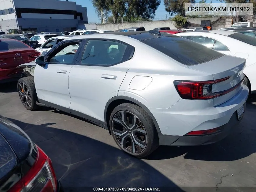 2021 Polestar 2 VIN: LPSED3KAXML008962 Lot: 40187359