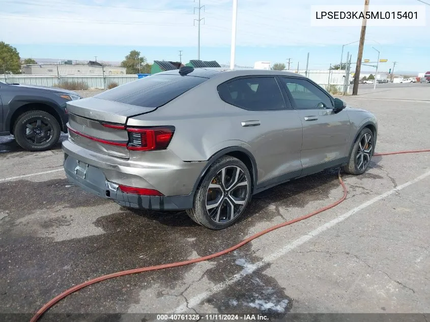 2021 Polestar 2 Launch Edition VIN: LPSED3KA5ML015401 Lot: 40761325