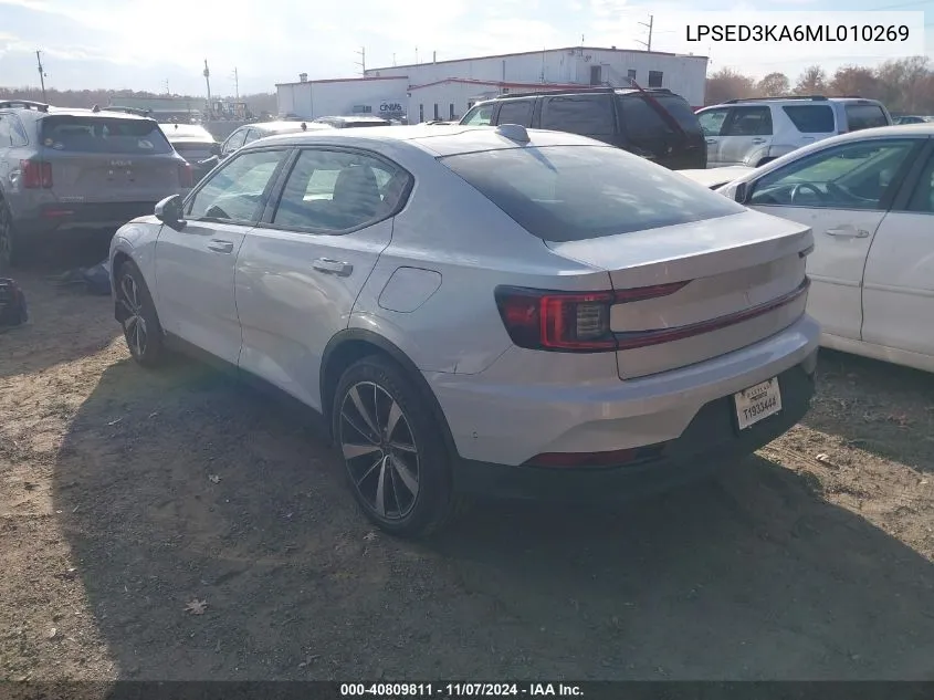 2021 Polestar 2 Launch Edition VIN: LPSED3KA6ML010269 Lot: 40809811