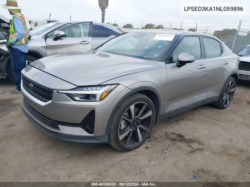 2022 Polestar 2 Long Range Dual Motor VIN: LPSED3KA1NL059896 Lot: 40336532