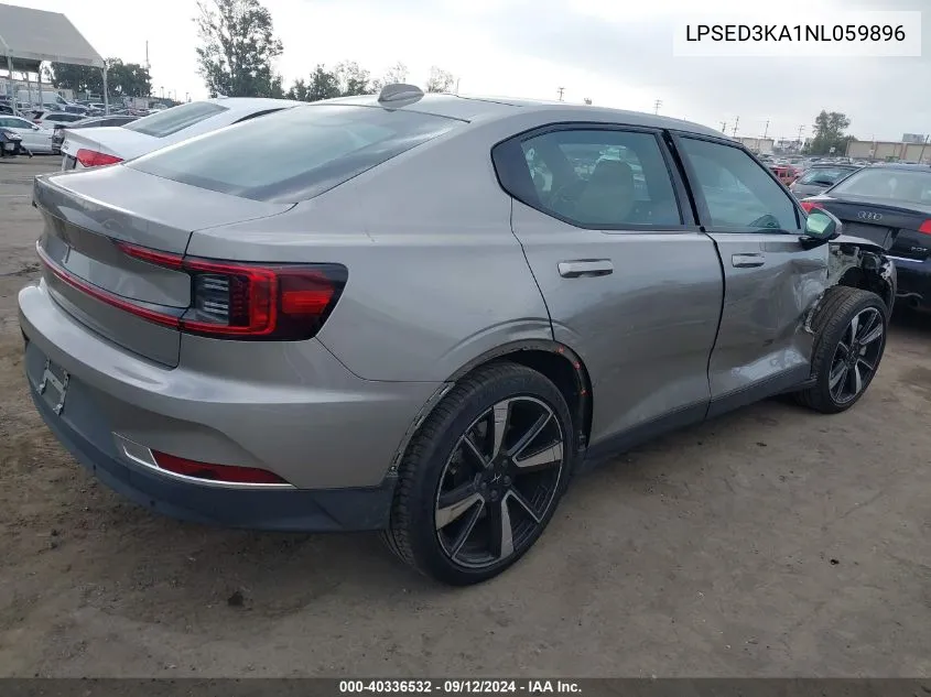 2022 Polestar 2 Long Range Dual Motor VIN: LPSED3KA1NL059896 Lot: 40336532