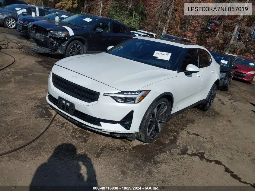 2022 Polestar 2 Long Range Dual Motor VIN: LPSED3KA7NL057019 Lot: 40716930