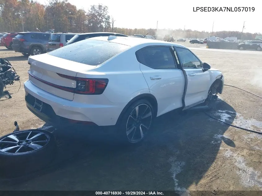 2022 Polestar 2 Long Range Dual Motor VIN: LPSED3KA7NL057019 Lot: 40716930