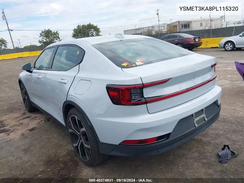 2023 Polestar 2 VIN: YSMET3KA8PL115320 Lot: 40374931