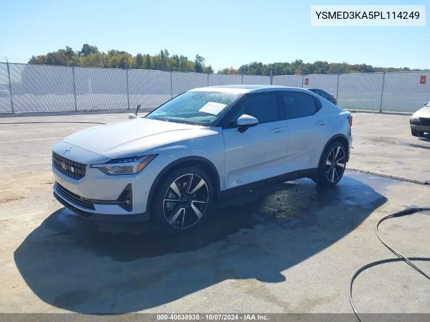 2023 Polestar 2 Long Range Dual Motor/Long Range Dual Motor Plus VIN: YSMED3KA5PL114249 Lot: 40538935