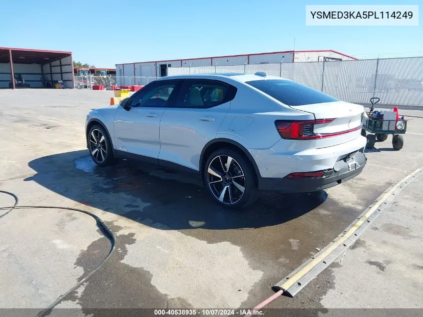 2023 Polestar 2 Long Range Dual Motor/Long Range Dual Motor Plus VIN: YSMED3KA5PL114249 Lot: 40538935