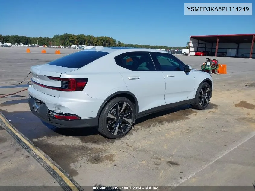 2023 Polestar 2 Long Range Dual Motor/Long Range Dual Motor Plus VIN: YSMED3KA5PL114249 Lot: 40538935