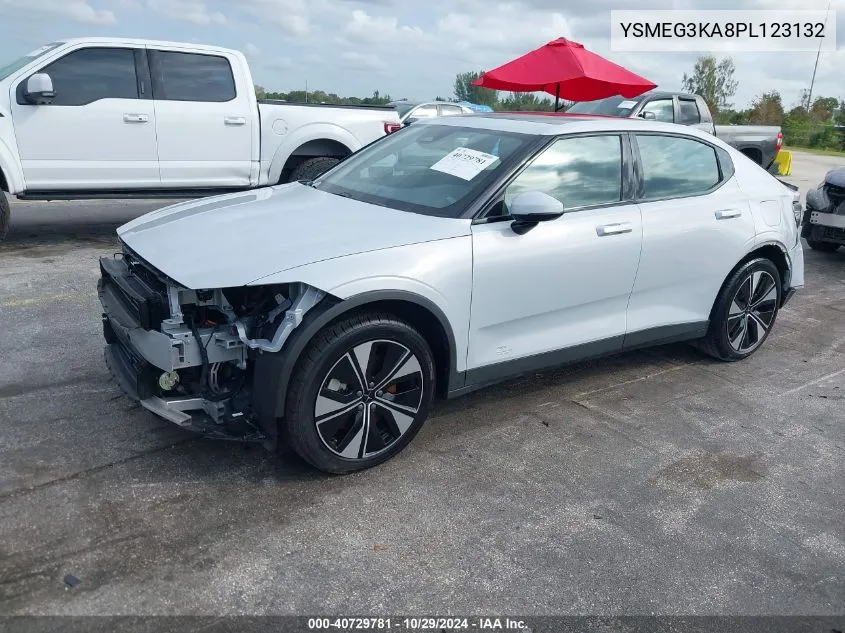 2023 Polestar 2 Long Range Single Motor/Long Range Single Motor Plus VIN: YSMEG3KA8PL123132 Lot: 40729781