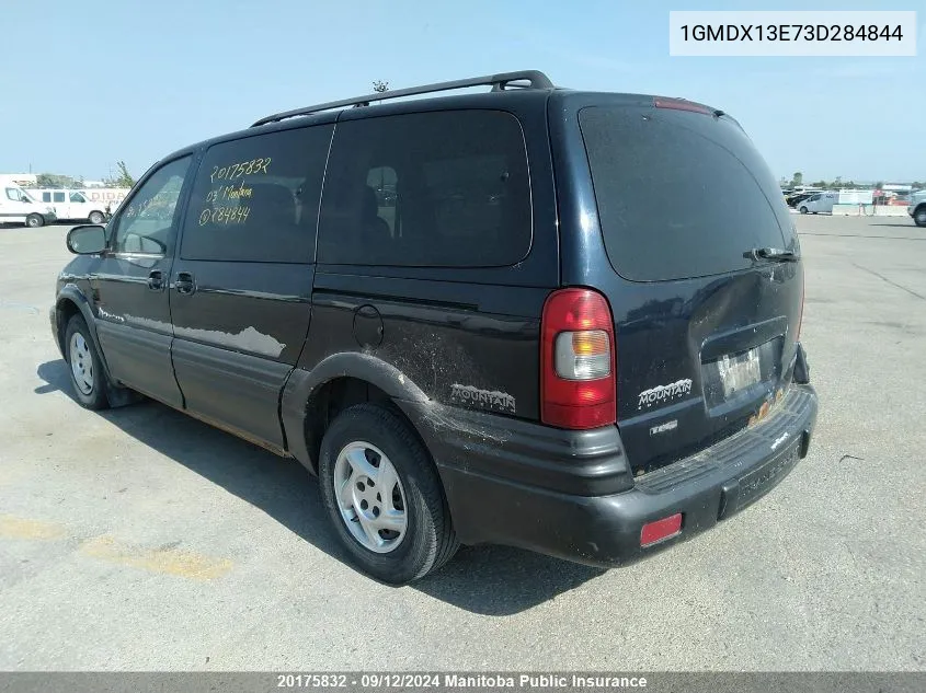 2003 Pontiac Montana Ext VIN: 1GMDX13E73D284844 Lot: 20175832