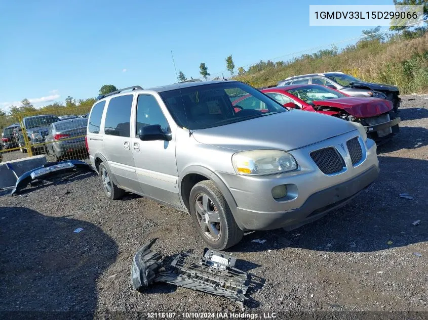 2005 Pontiac Montana Sv6 VIN: 1GMDV33L15D299066 Lot: 12116187