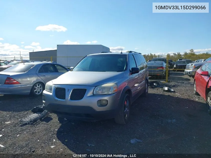 2005 Pontiac Montana Sv6 VIN: 1GMDV33L15D299066 Lot: 12116187