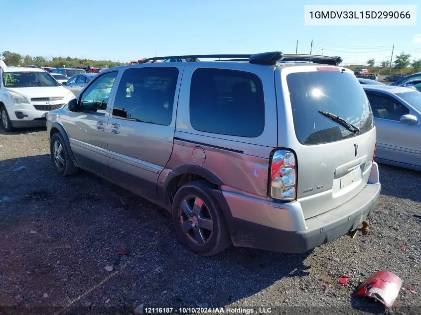 2005 Pontiac Montana Sv6 VIN: 1GMDV33L15D299066 Lot: 12116187