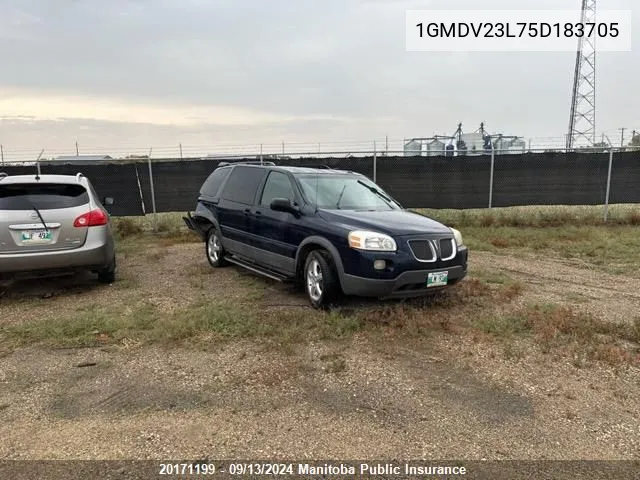 2005 Pontiac Montana Sv6 Ext VIN: 1GMDV23L75D183705 Lot: 20171199