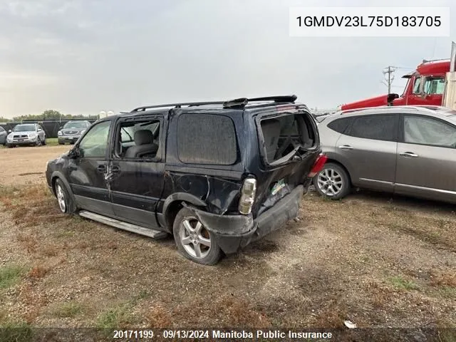 2005 Pontiac Montana Sv6 Ext VIN: 1GMDV23L75D183705 Lot: 20171199