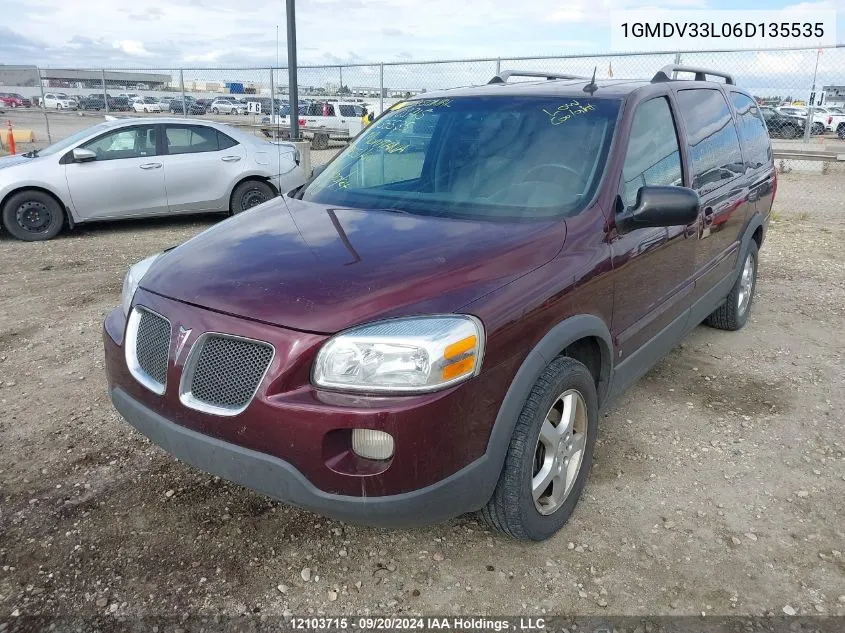 2006 Pontiac Montana Sv6 VIN: 1GMDV33L06D135535 Lot: 12103715