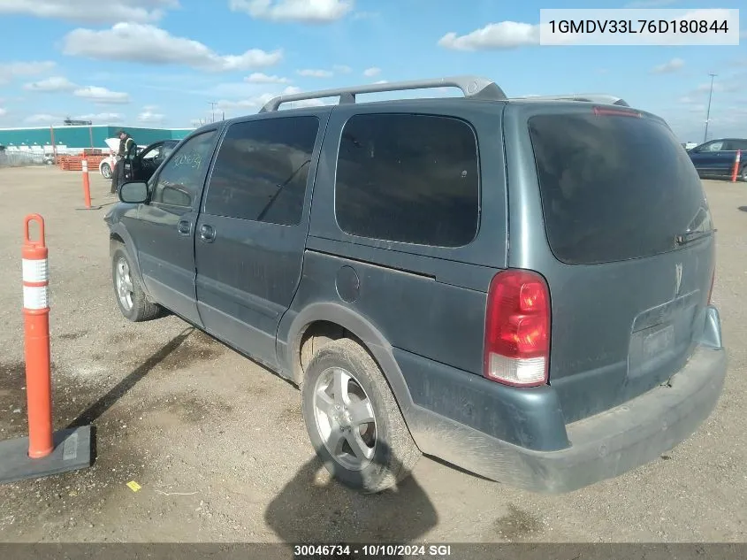 2006 Pontiac Montana Sv6 VIN: 1GMDV33L76D180844 Lot: 30046734