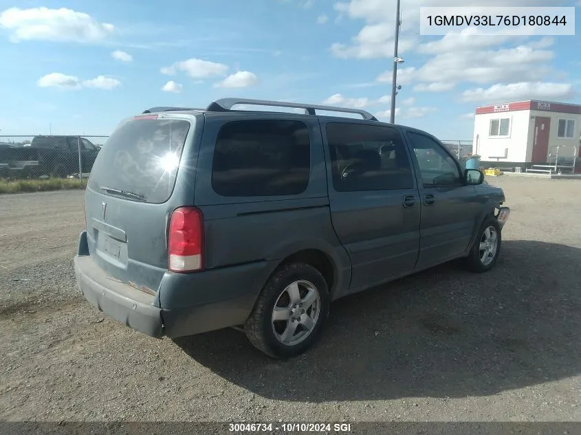 2006 Pontiac Montana Sv6 VIN: 1GMDV33L76D180844 Lot: 30046734