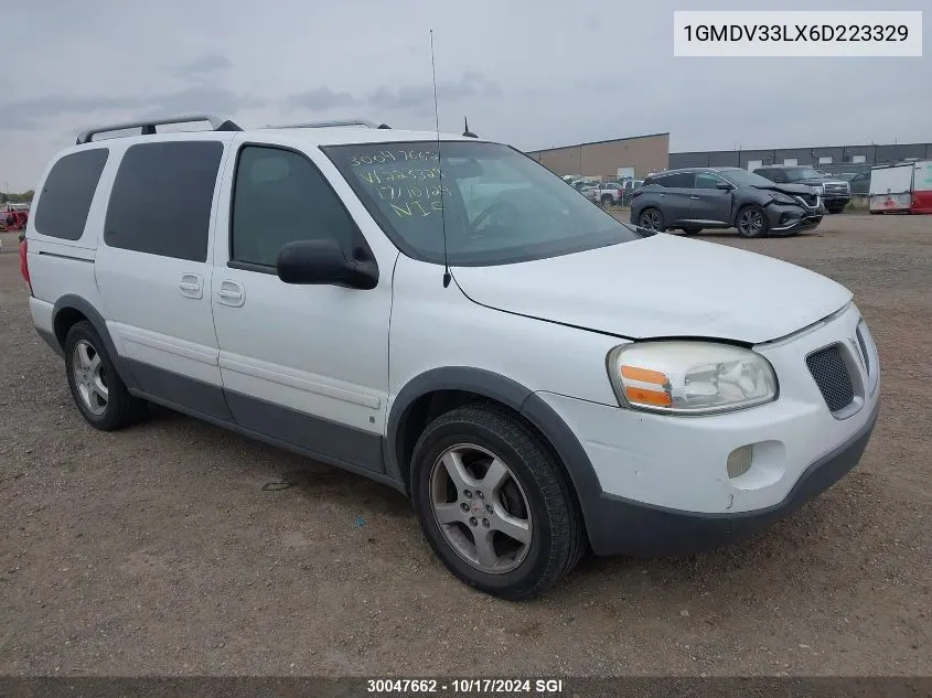 2006 Pontiac Montana Sv6 VIN: 1GMDV33LX6D223329 Lot: 30047662