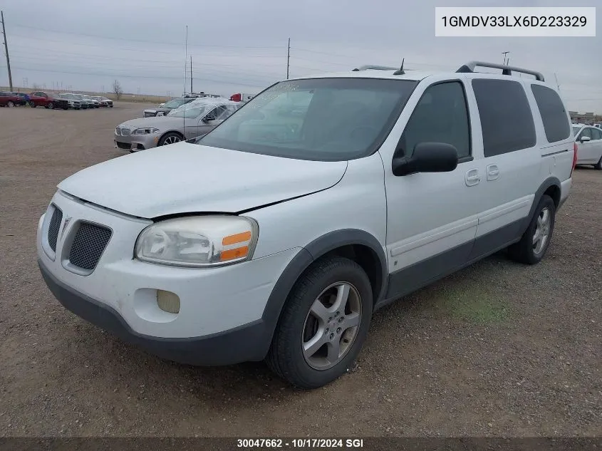 2006 Pontiac Montana Sv6 VIN: 1GMDV33LX6D223329 Lot: 30047662