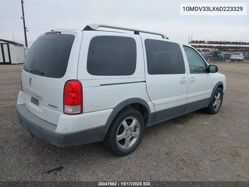 2006 Pontiac Montana Sv6 VIN: 1GMDV33LX6D223329 Lot: 30047662