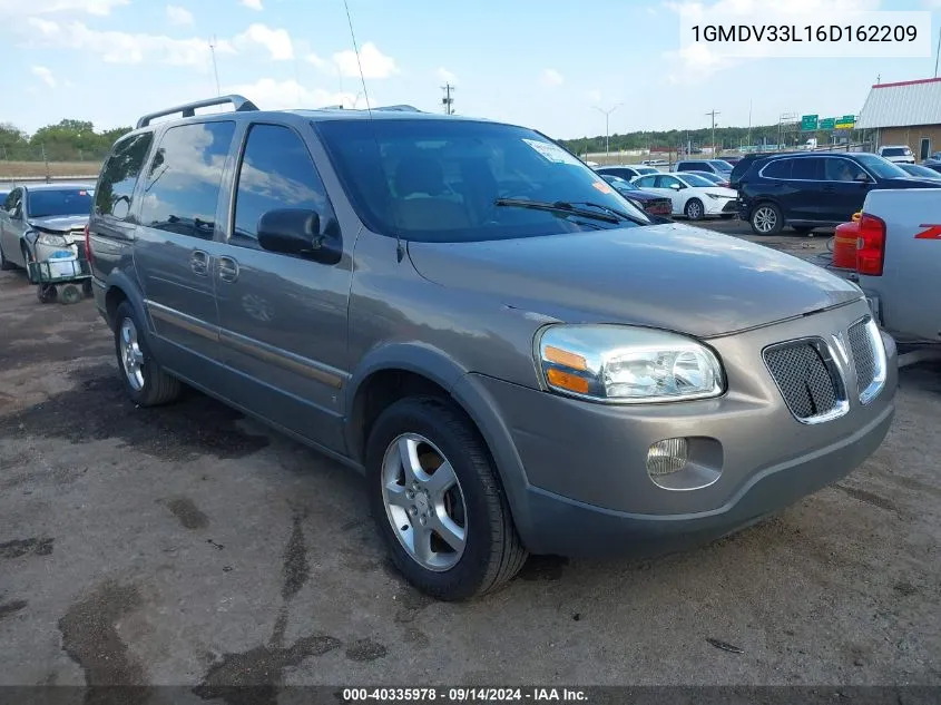 2006 Pontiac Montana Sv6 VIN: 1GMDV33L16D162209 Lot: 40335978