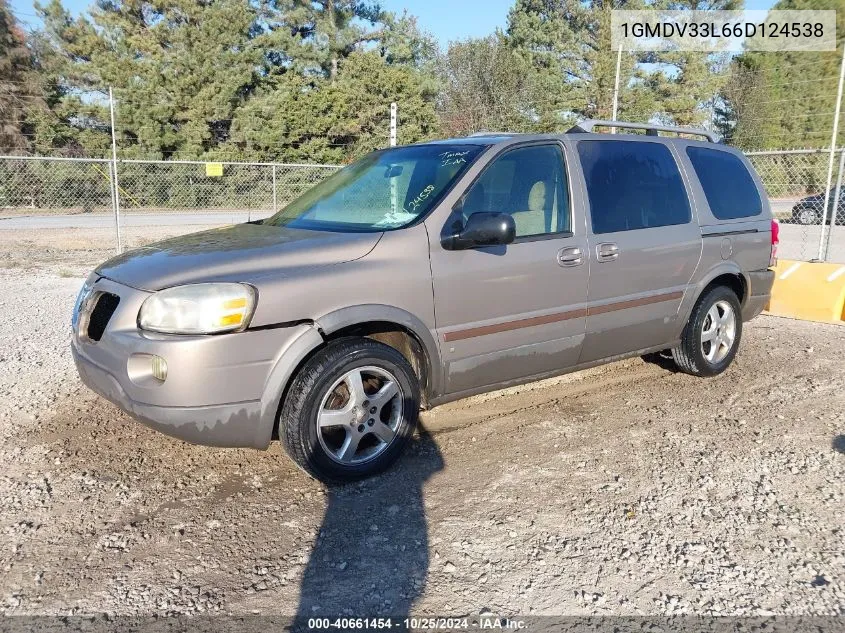 2006 Pontiac Montana Sv6 VIN: 1GMDV33L66D124538 Lot: 40661454