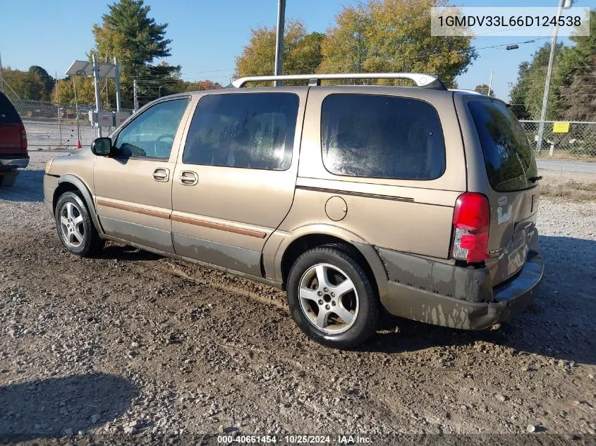 2006 Pontiac Montana Sv6 VIN: 1GMDV33L66D124538 Lot: 40661454