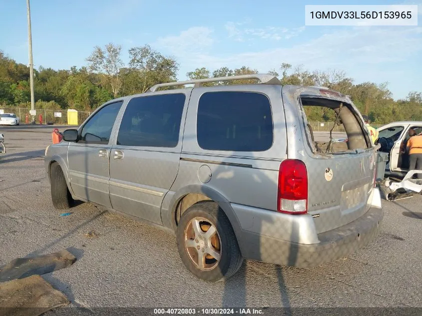 2006 Pontiac Montana Sv6 VIN: 1GMDV33L56D153965 Lot: 40720803