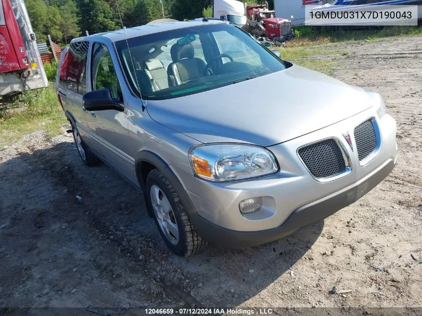 1GMDU031X7D190043 2007 Pontiac Montana Sv6