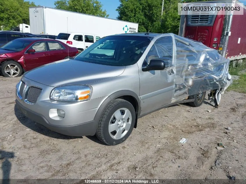 1GMDU031X7D190043 2007 Pontiac Montana Sv6